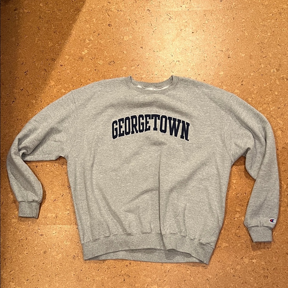 Champion Gray Georgetown Crewneck Sweatshirt | size 2XL